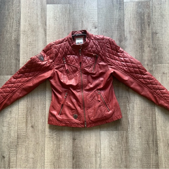 Ladies Medium Leather Harley Davidson Riding Jacket - Picture 6 of 6